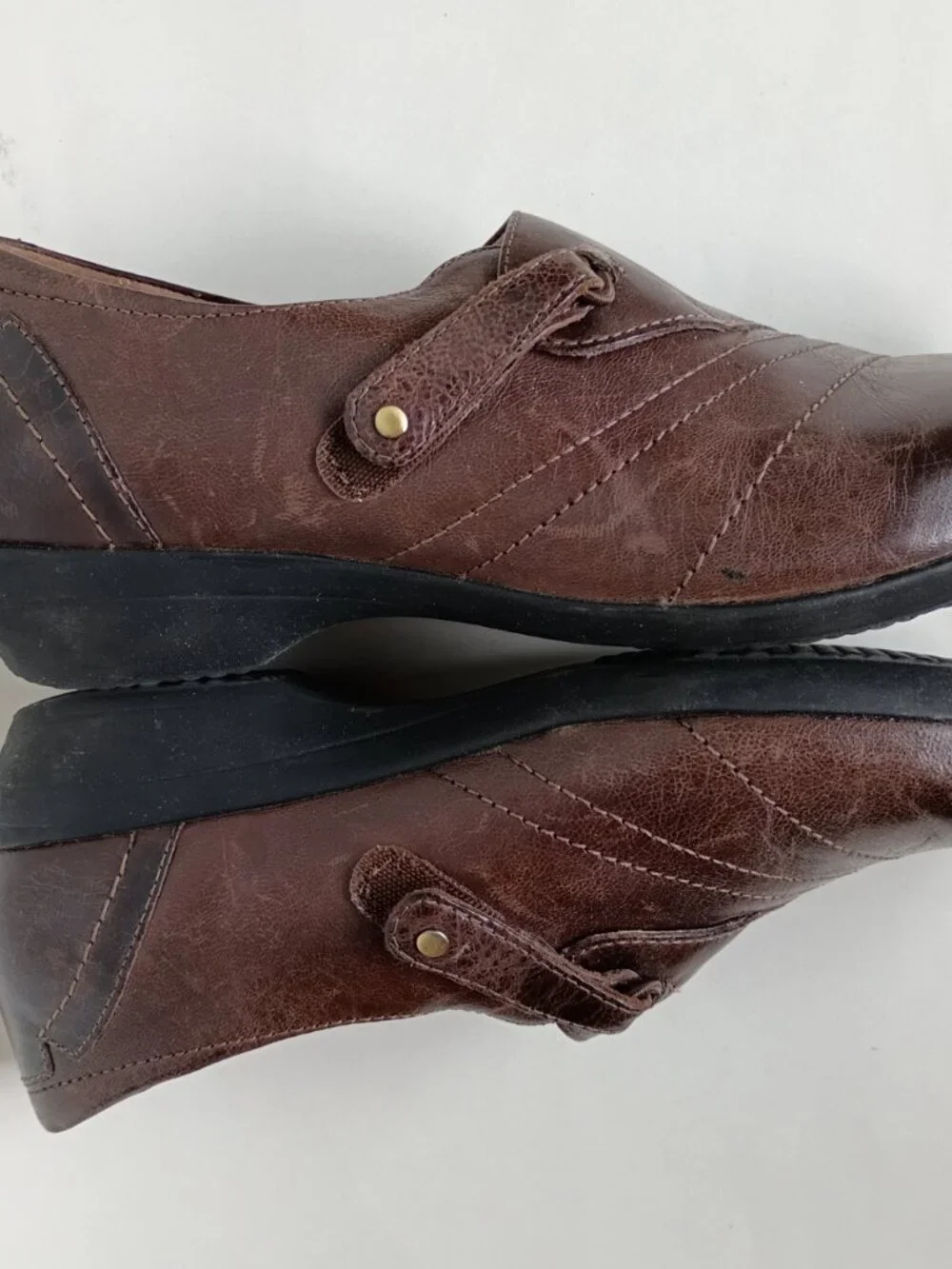 Dansko Chocolate Brown Franny Leather Loafer Flats Shoes 7.5M 38 Casual Comfort